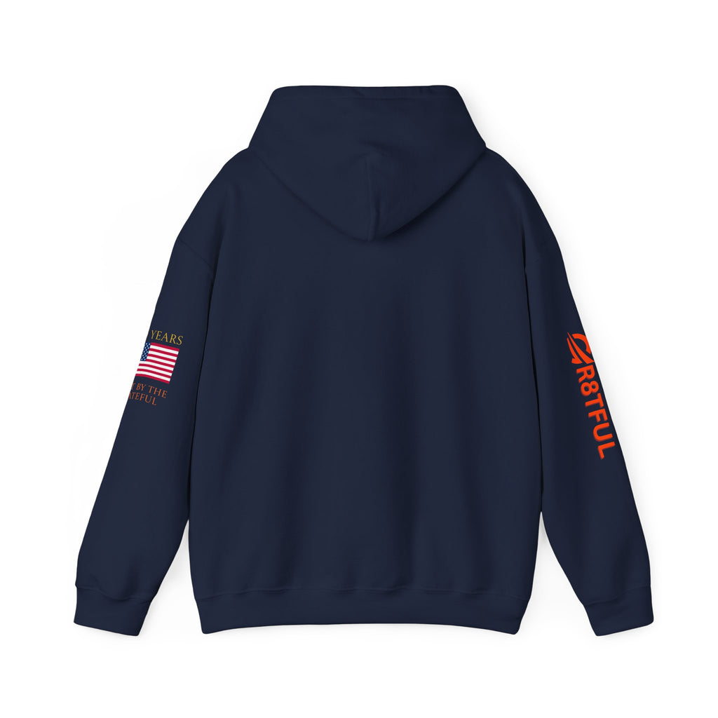 250 Years  American Flag Accent Grateful Hoodie