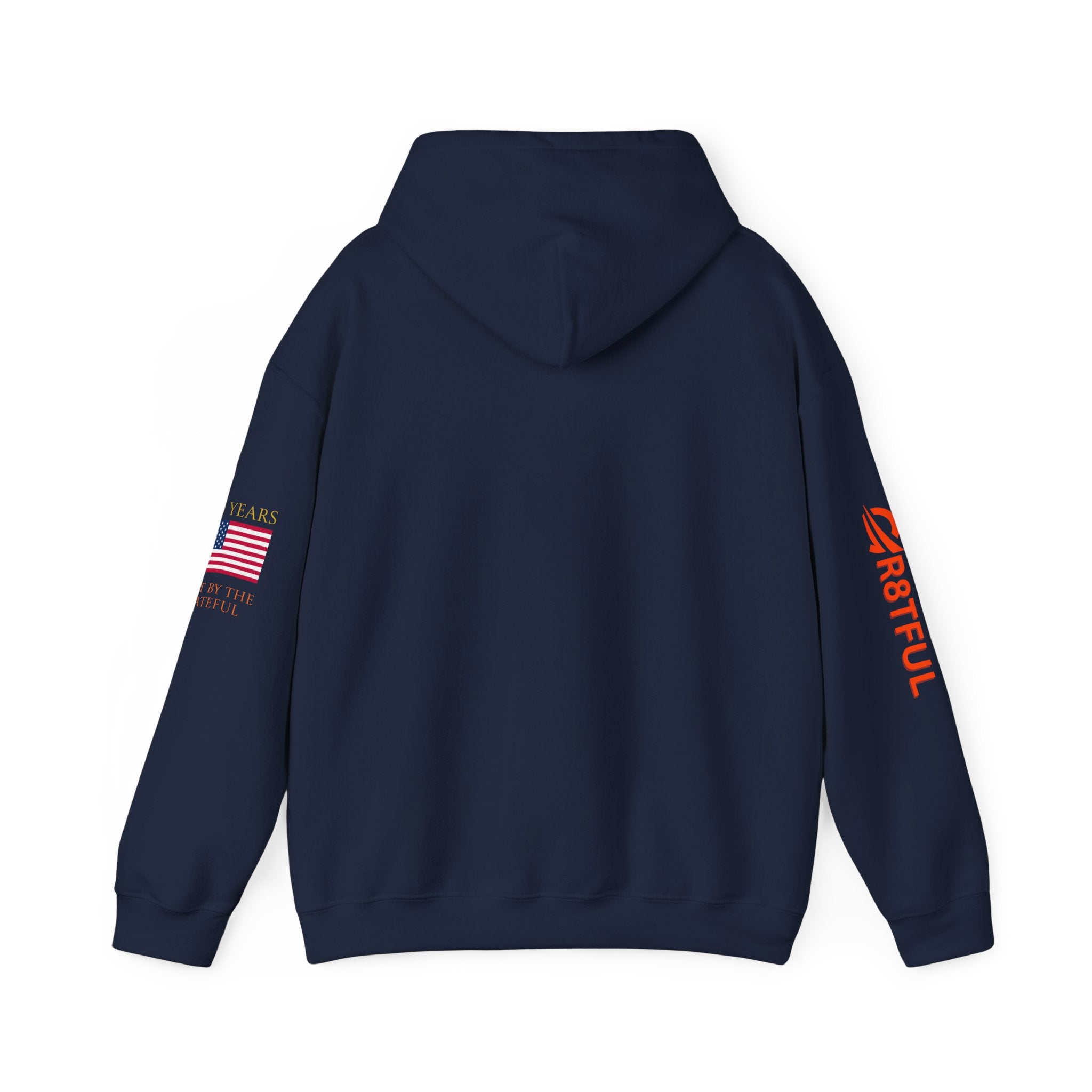 250 Years  American Flag Accent Grateful Hoodie