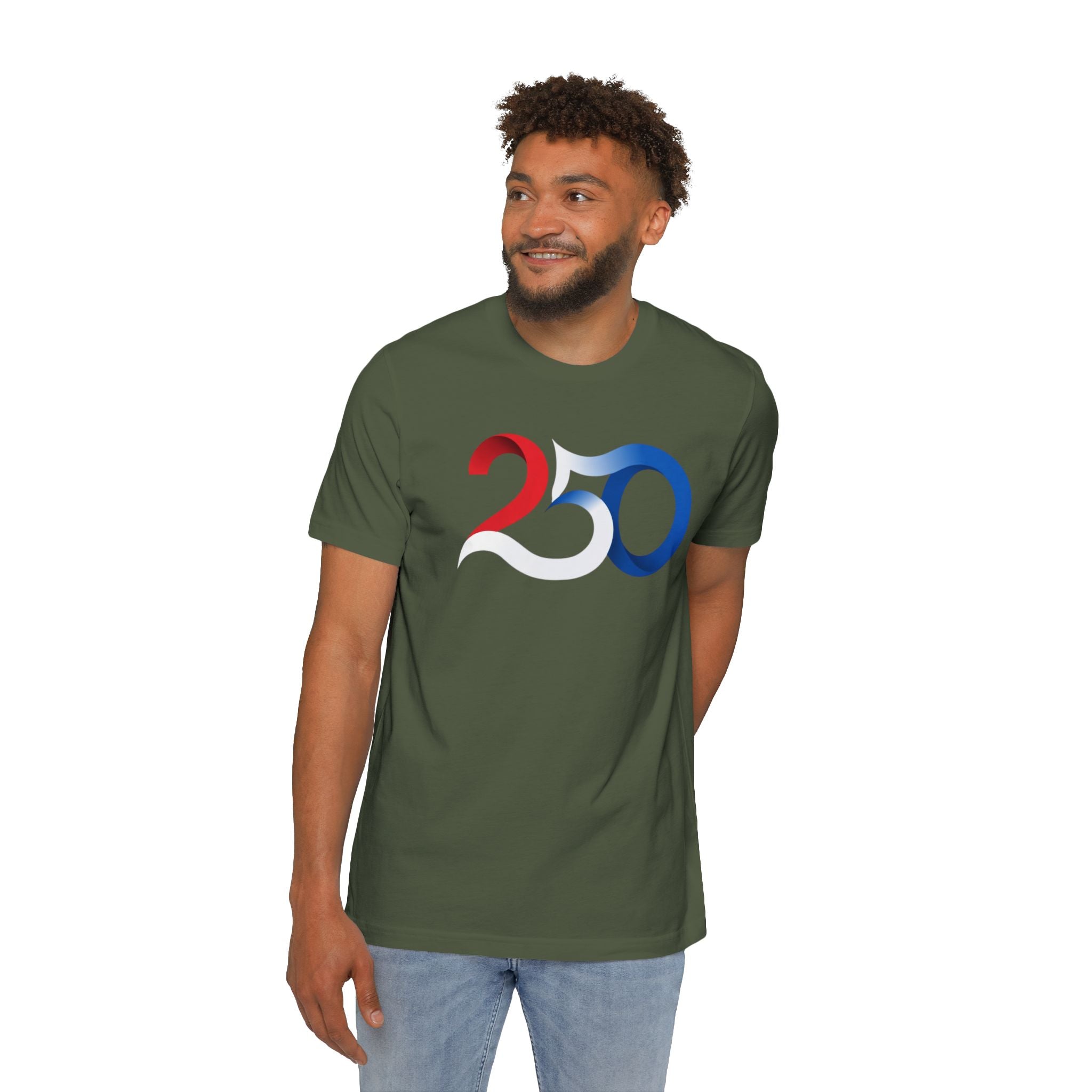 Patriotic '250' Graphic Tee — Live Grateful Back Print