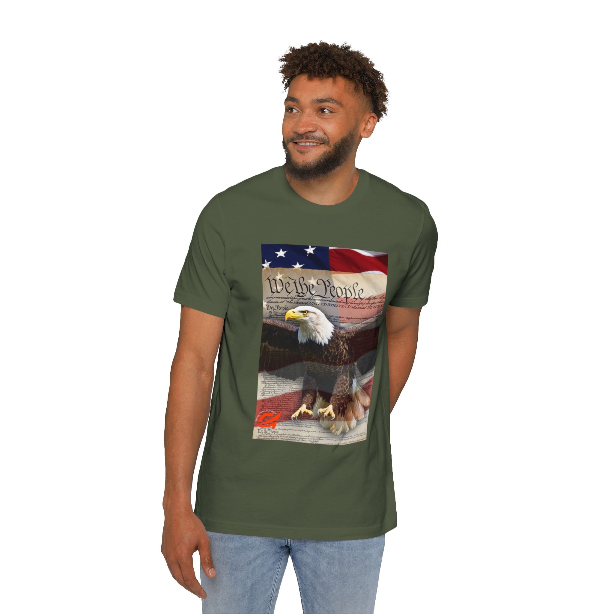 Patriotic Eagle Tee — "We the People" American Flag T-Shirt