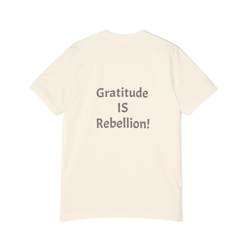 Gratitude Is Rebellion T-Shirt — "In a world of takers and complainers" Inspirational Tee