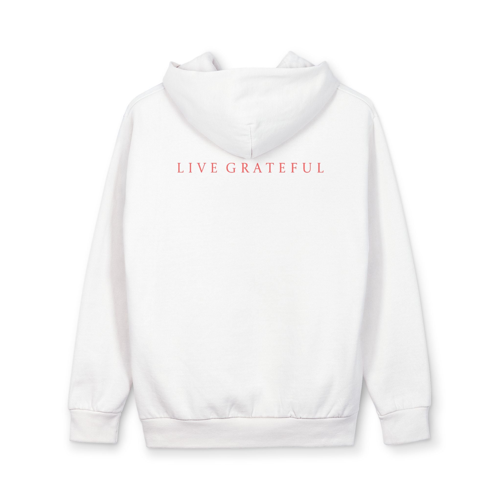 A Grateful Immigrant Hoodie — "Live Grateful" Pullover