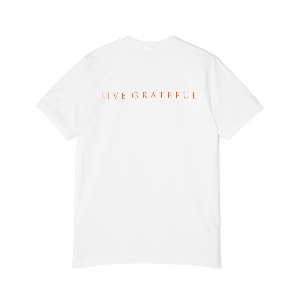 Patriotic USA Map T-Shirt — "250" Flag Design with “Live Grateful” Back