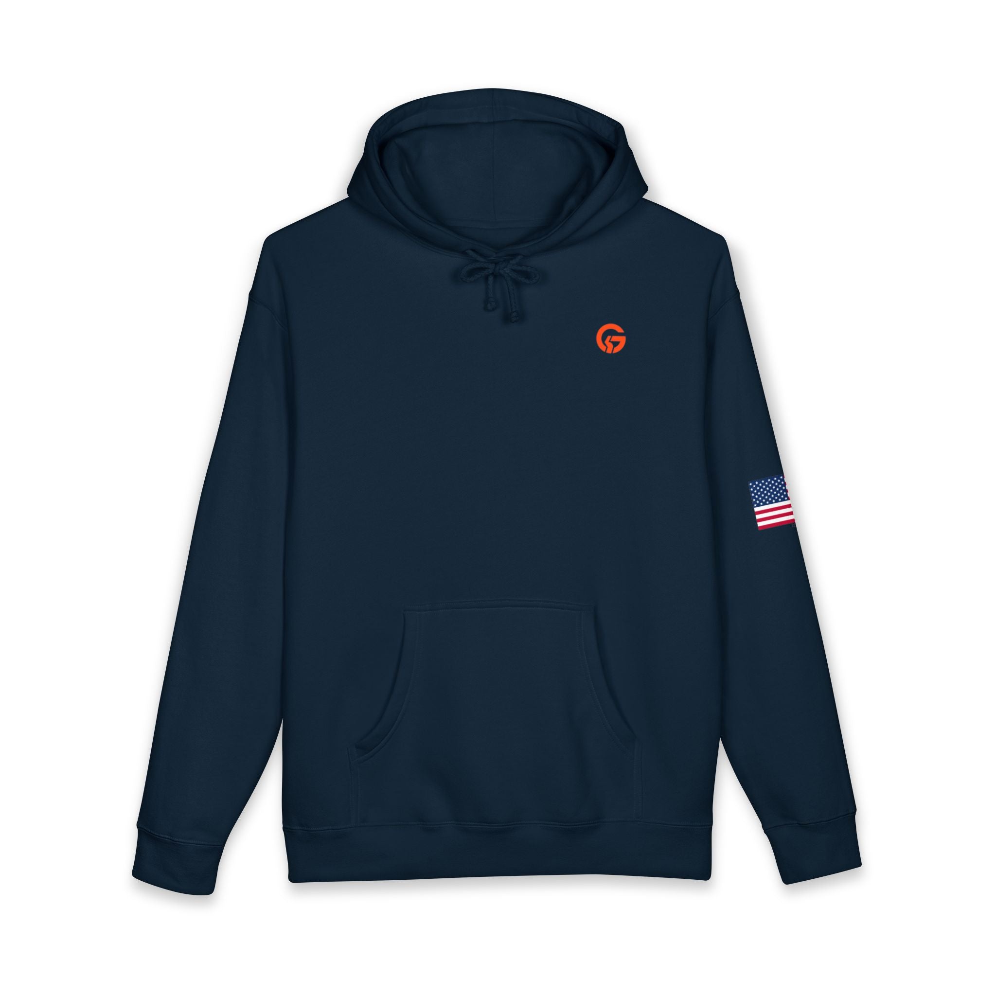 Grateful Life Hoodie — "Live Grateful" Lightweight Pullover with American Flag Sleeve
