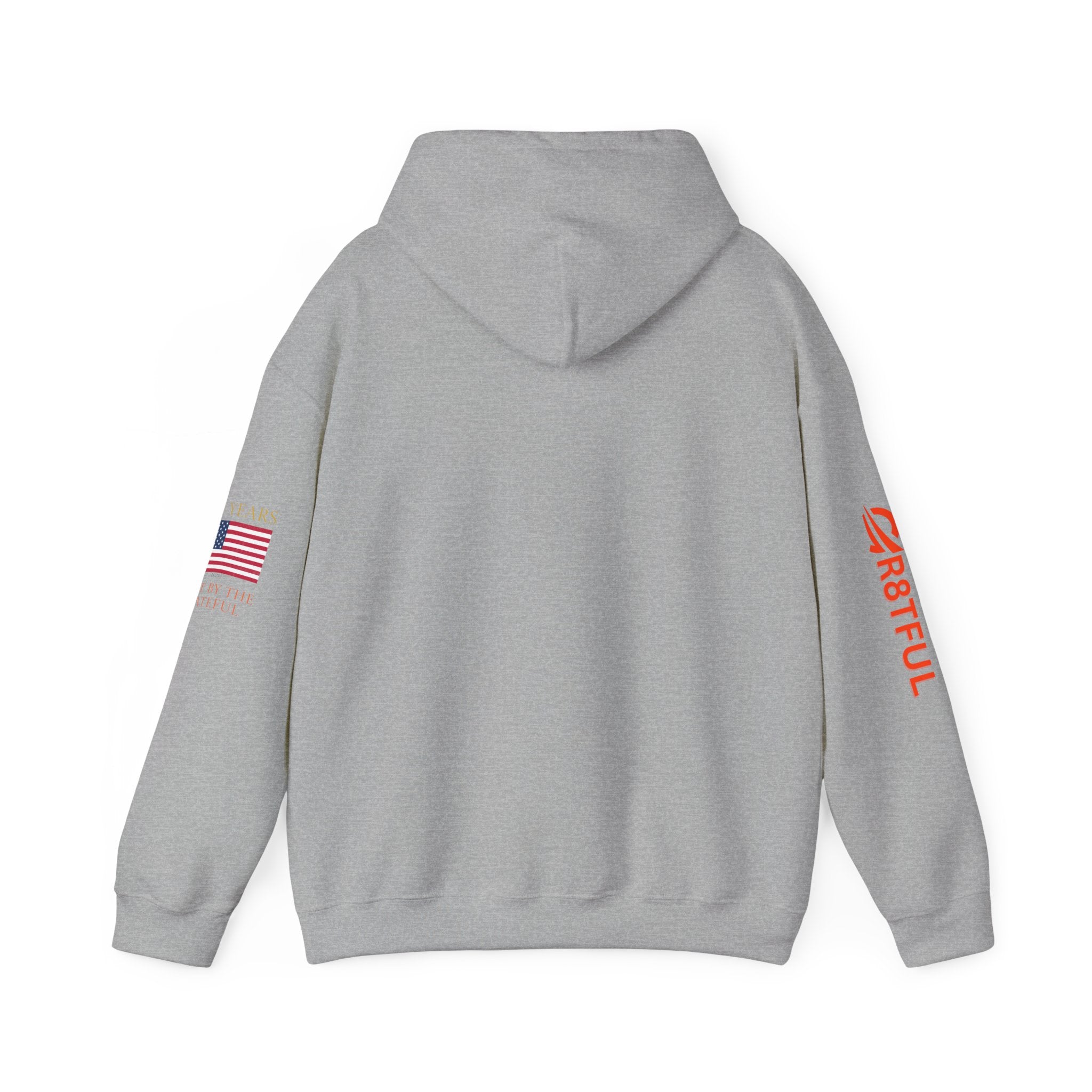 250 Years  American Flag Accent Grateful Hoodie