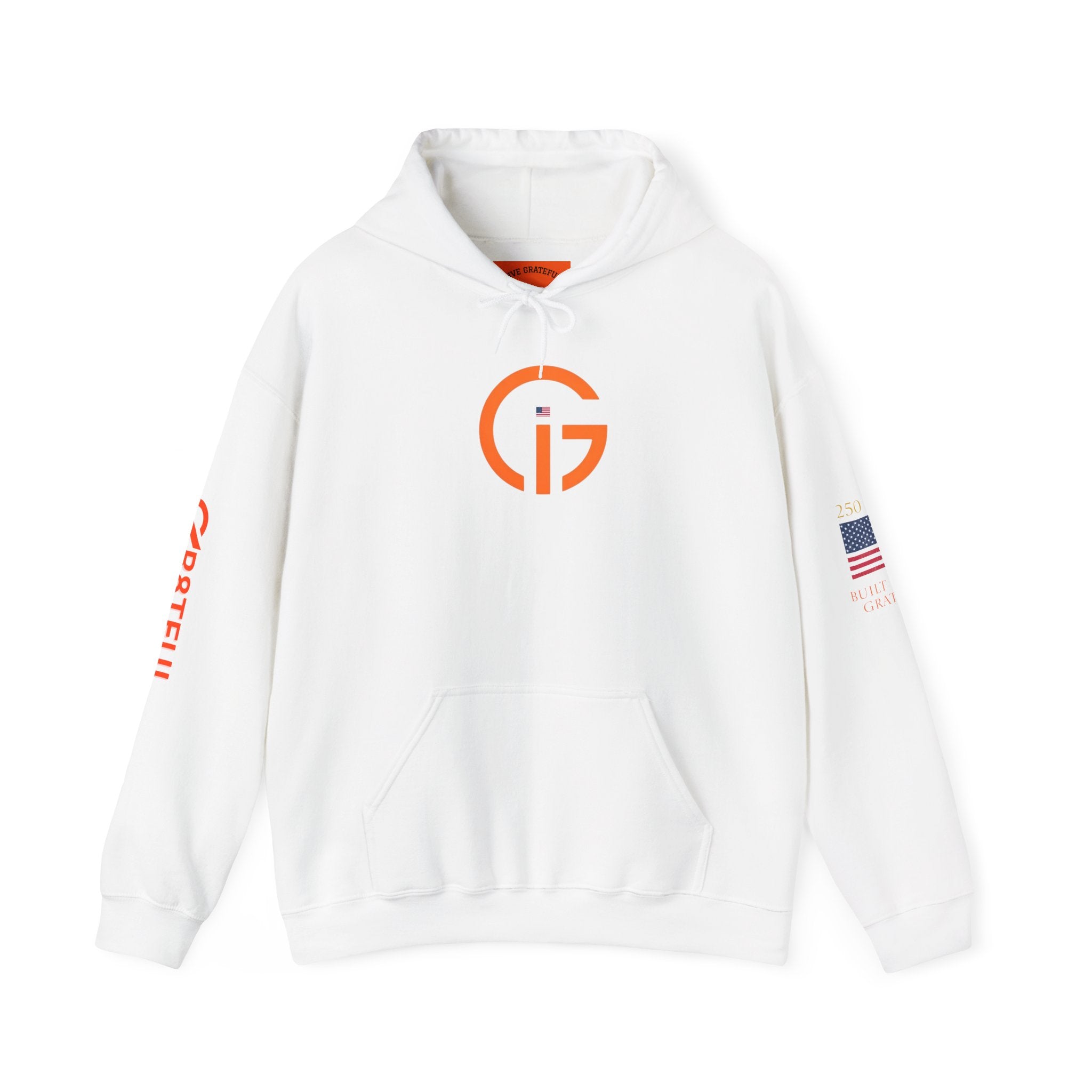 250 Years  American Flag Accent Grateful Hoodie