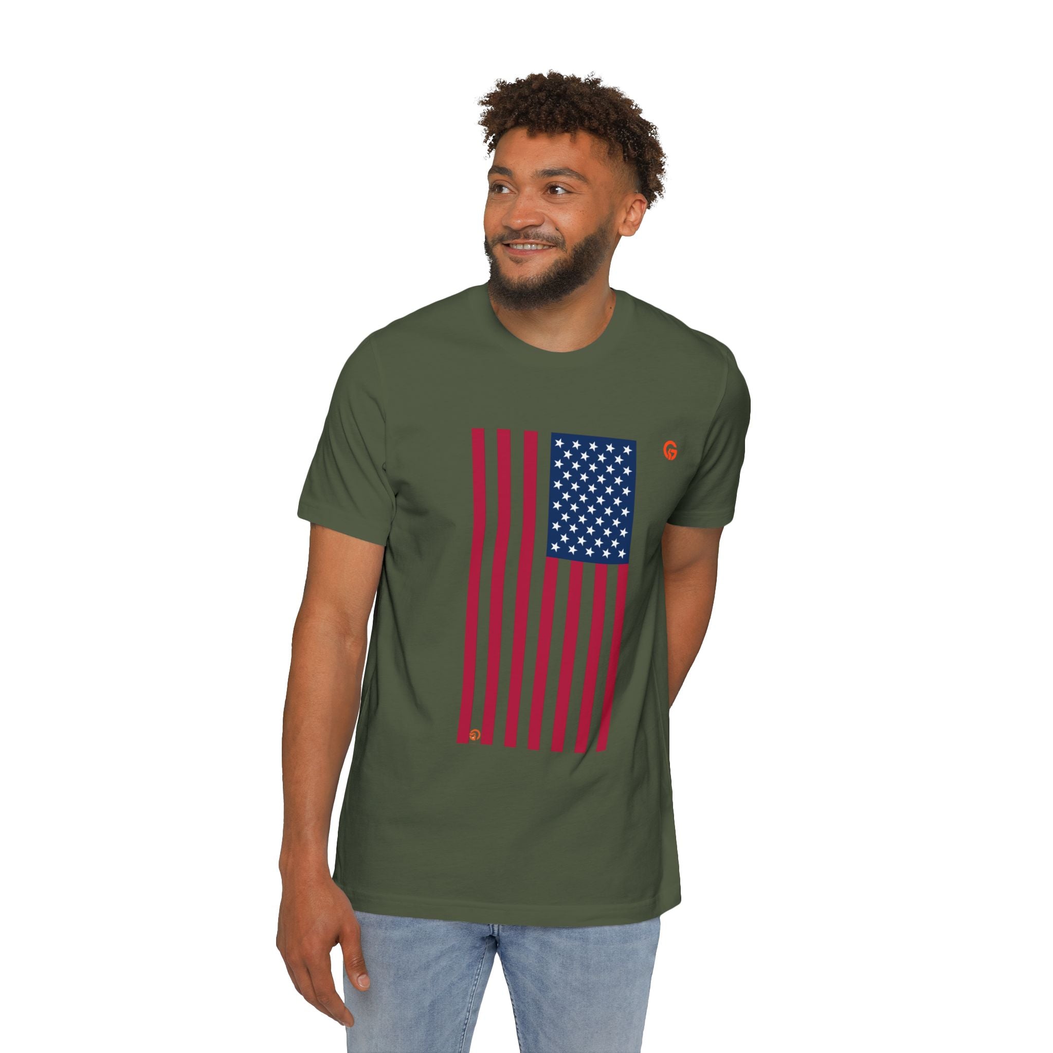 USA Flag T-Shirt – "250 Years Built by the Grateful" Patriotic Tee