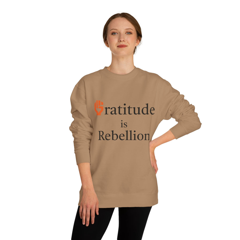 Fist Gratitude Is Rebellion Sweatshirt — "Live Grateful" Crewneck
