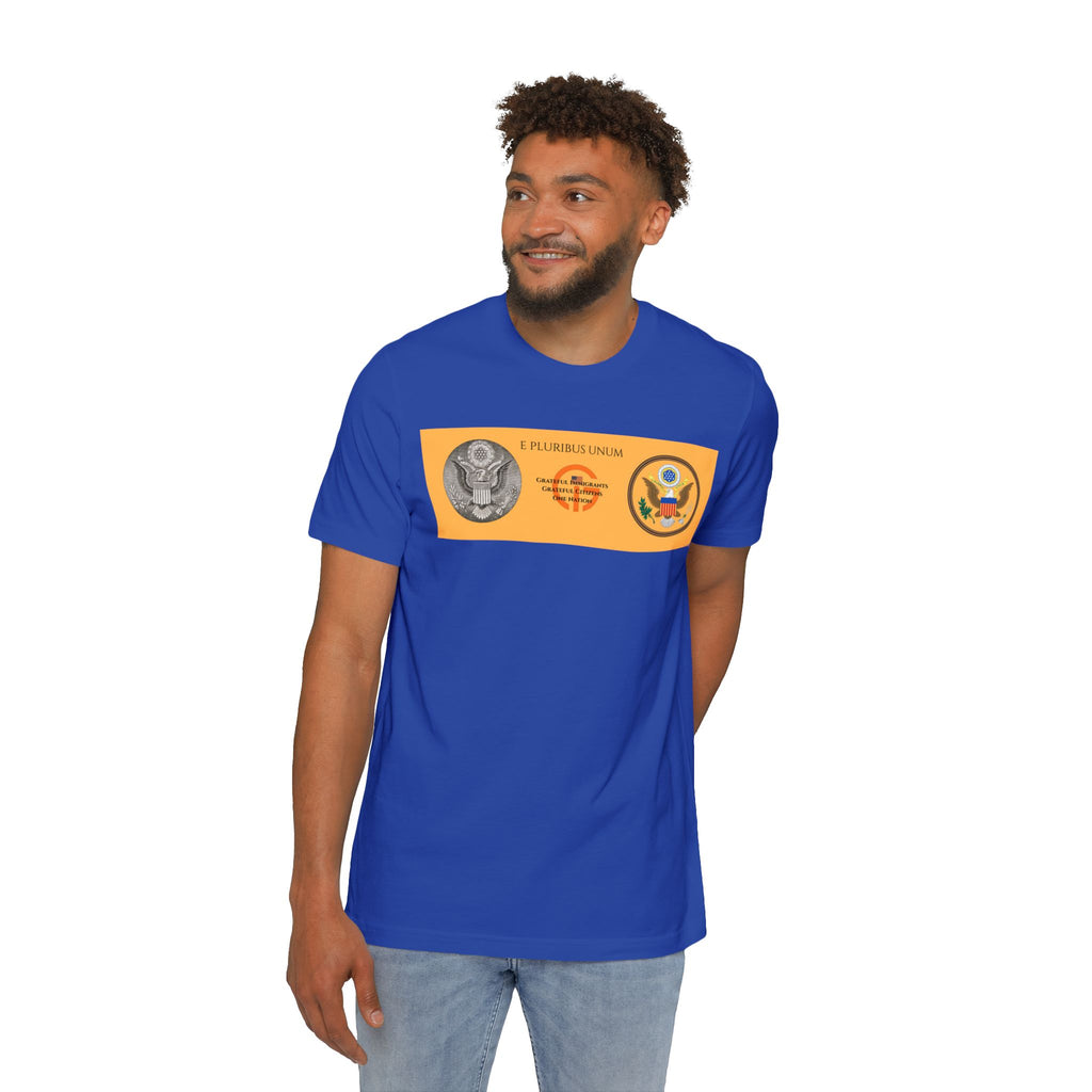 Patriotic Military Emblems T-Shirt — "Live Grateful" USA-Made Tee